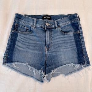 Express Shortie Denim Shorts Size 2